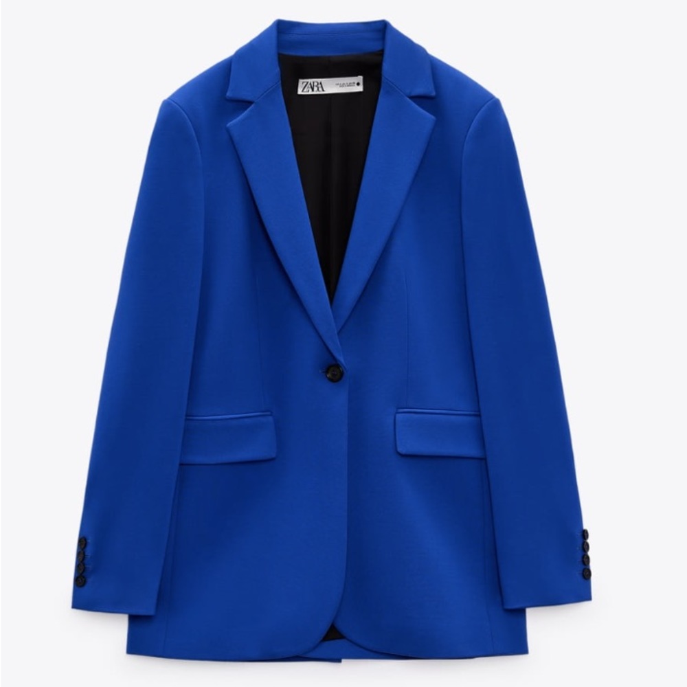 Zara blazer colbalt blue